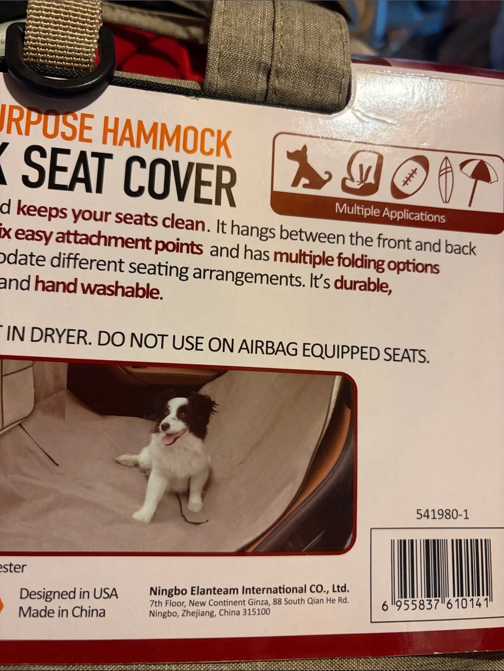 All Purpose Hammock Back Seat Cover for Dogs Gray